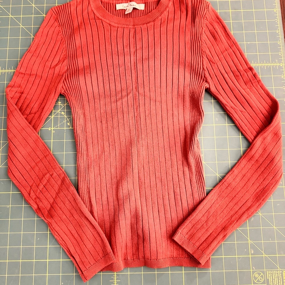 Love Tree Rust Ribbed Sweater - Picture 7 of 7